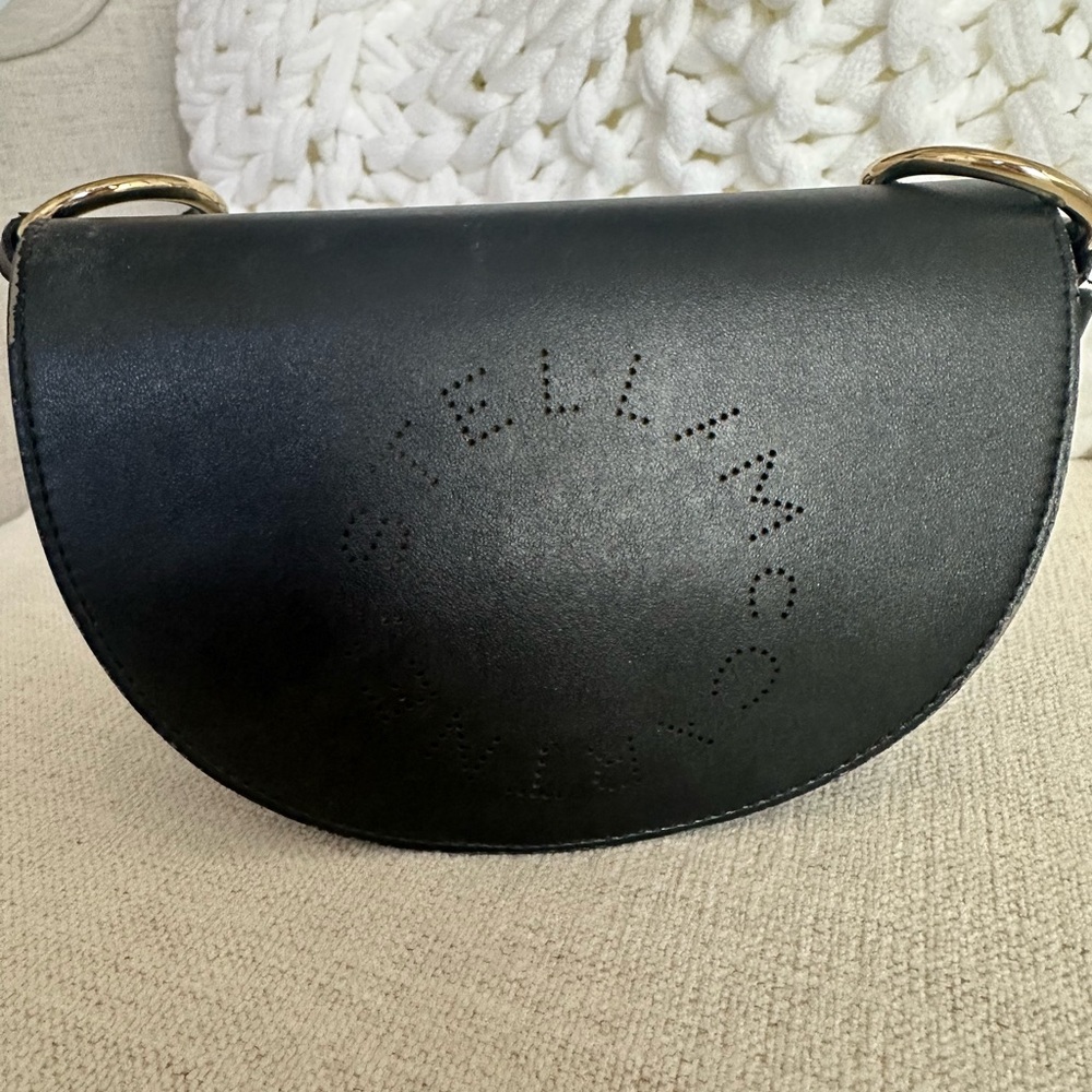 Stella McCartney Black Half-Moon Shoulder Bag - Picture 7 of 16